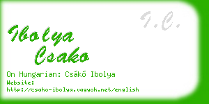 ibolya csako business card