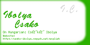 ibolya csako business card